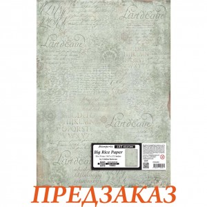 Рисовая бумага для декора мебели и интерьера DFSAJB004a "Образец рукописи", 50х70 см